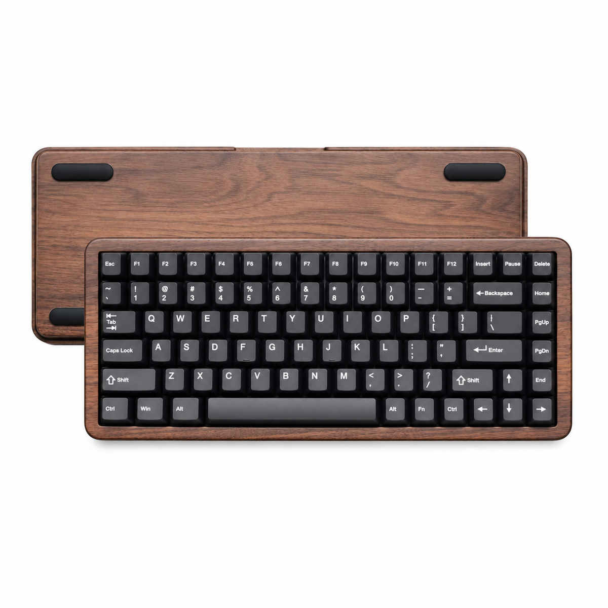 Teclado Mecánico Womier WD75 V2 Retro 75% – Madera de Nogal | VIA | Triple Conexión