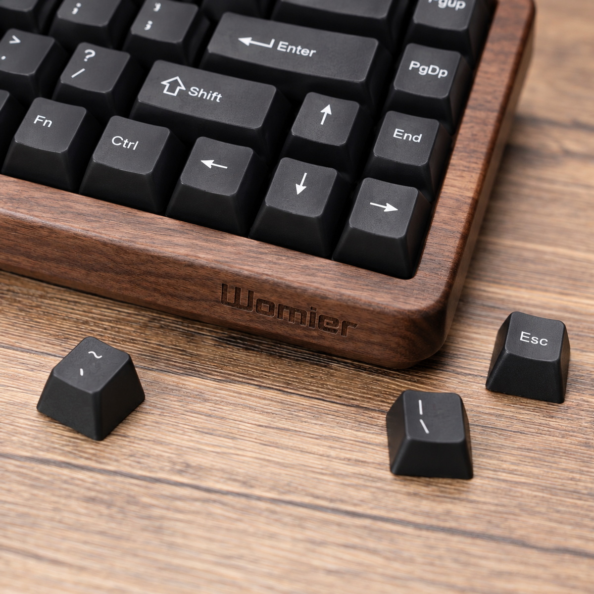 Teclado Mecánico Womier WD75 V2 Retro 75% – Madera de Nogal | VIA | Triple Conexión