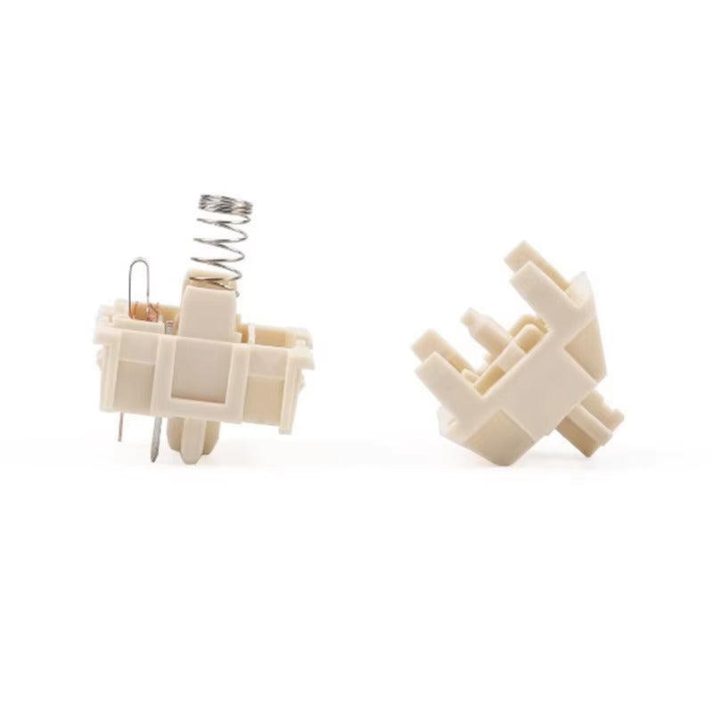 Switches NovelKeys x Kailh Cream Lineales 55g 5 Pines – Pack x10
