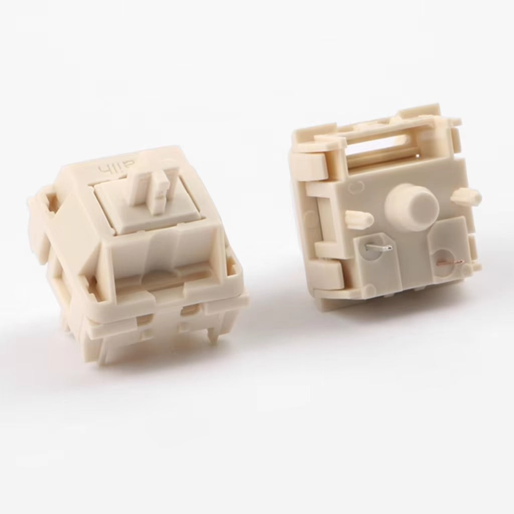 Switches NovelKeys x Kailh Cream Lineales 55g 5 Pines – Pack x10