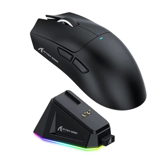 Mouse Gamer Attack Shark X11 Tri Mode 22000 DPI PAW3311 + Dock