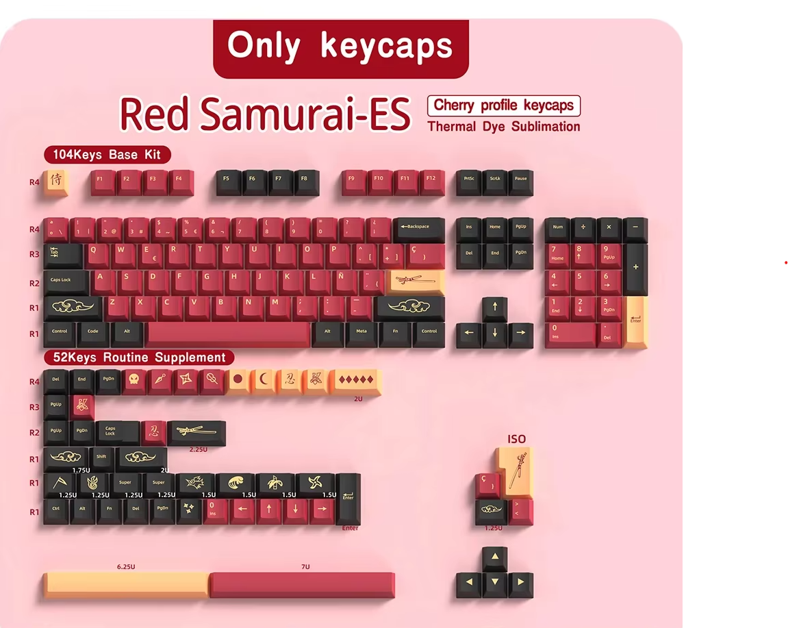 Keycaps Samurai (Layout Español)