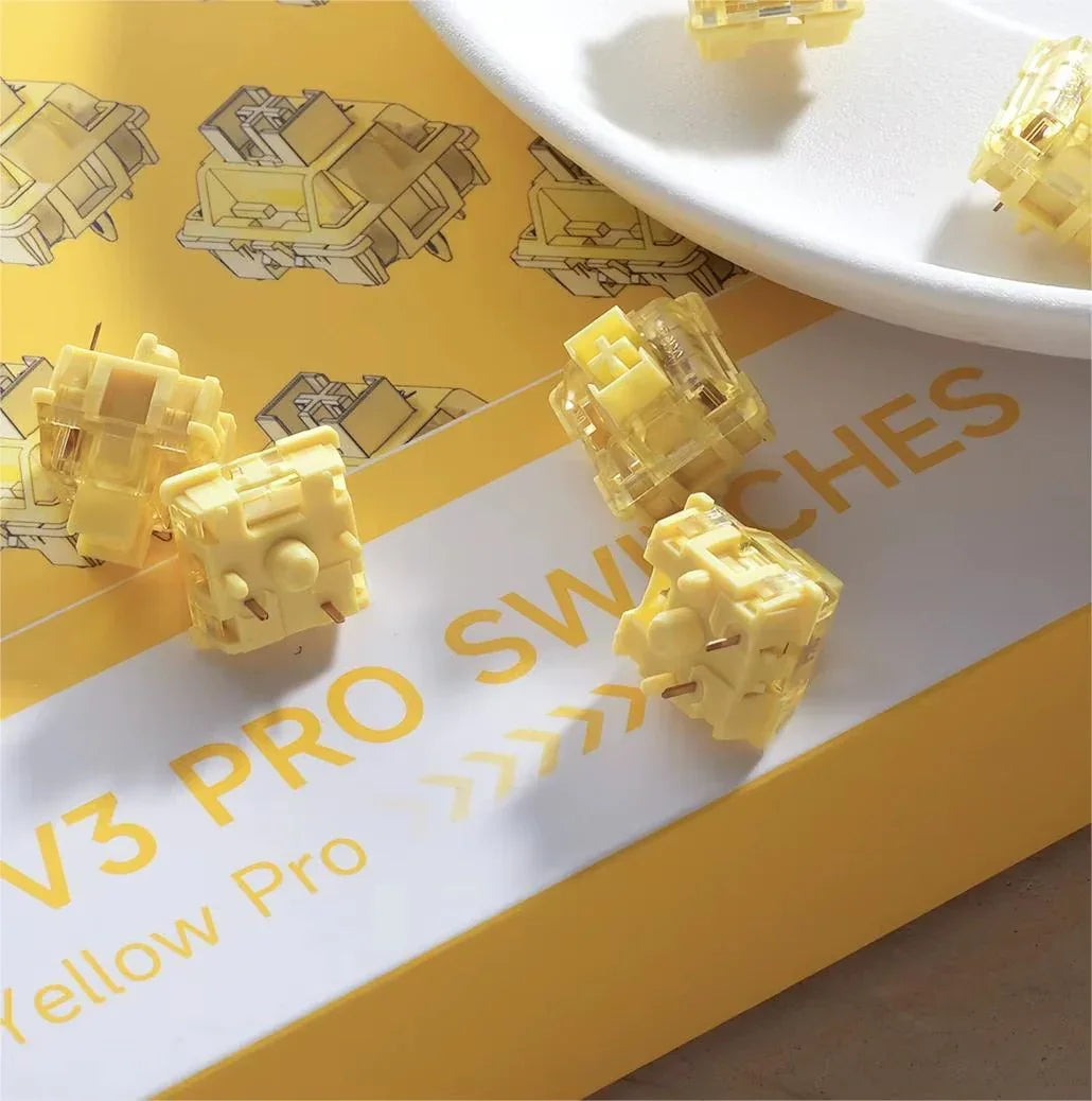 Akko V3 Cream Yellow Pro Switch Lineal 5 Pines x45u