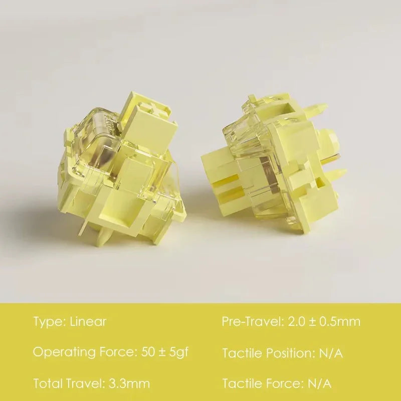 Akko V3 Cream Yellow Pro Switch Lineal 5 Pines x45u